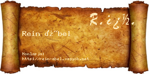 Rein Ábel névjegykártya