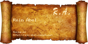 Rein Ábel névjegykártya