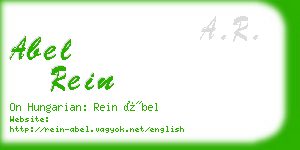 abel rein business card